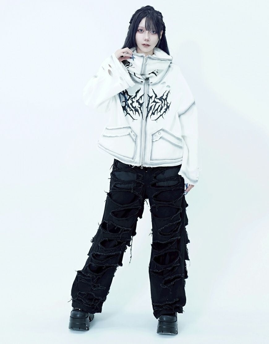 REFLEM【レフレム】2wayクロップドジップパーカー/全3色