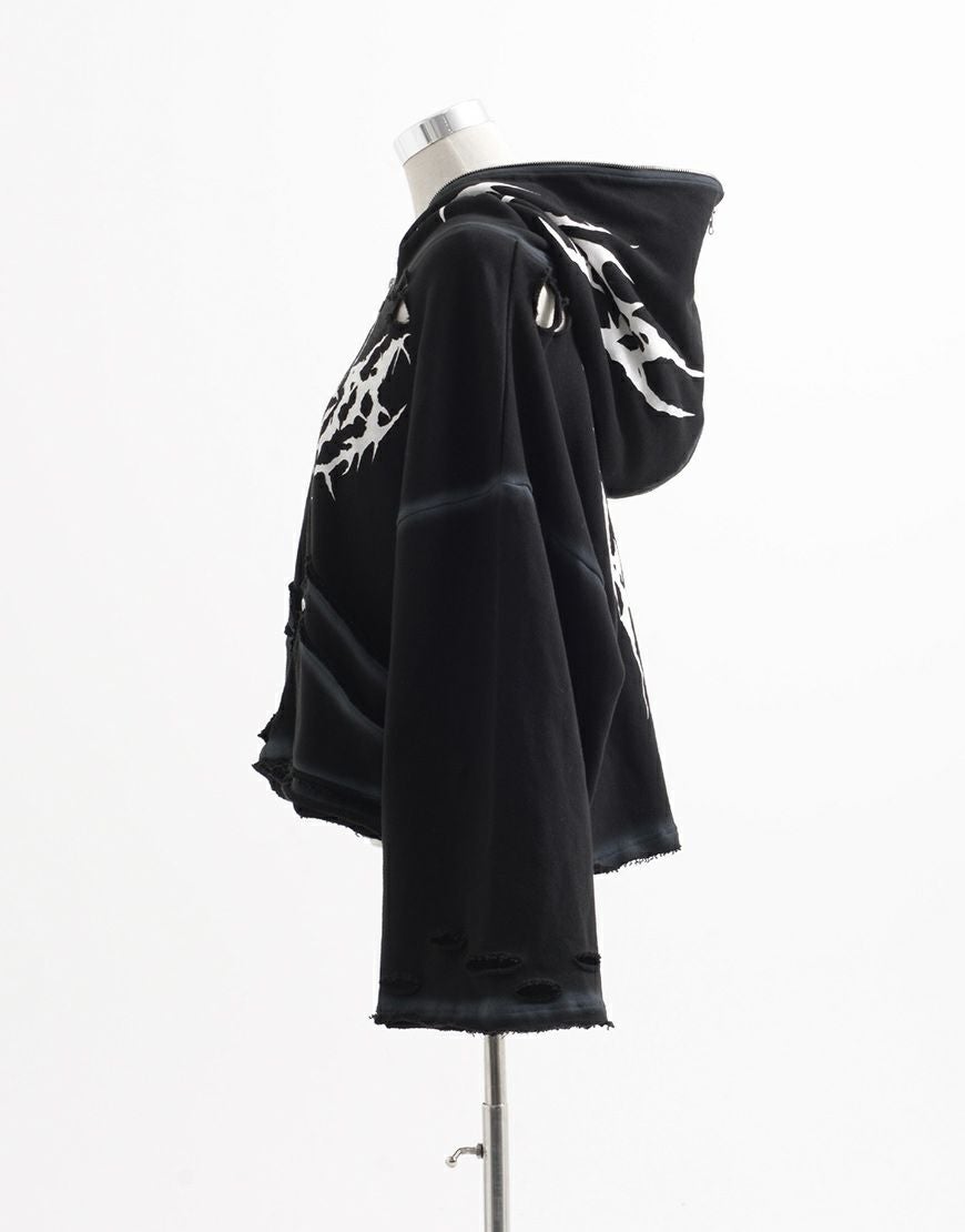 REFLEM【レフレム】2wayクロップドジップパーカー/全3色