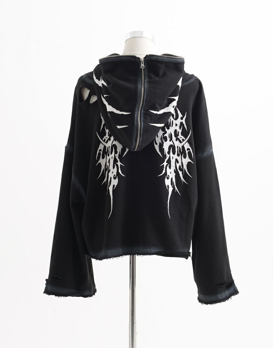 REFLEM【レフレム】2wayクロップドジップパーカー/全3色