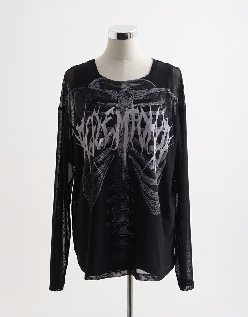 REFLEM【レフレム】シアーメッシュ長袖カットソー＆タンクトップ2P