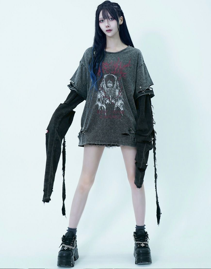 REFLEM【レフレム】フェイクレイヤードロングスリーブロンT/全2色