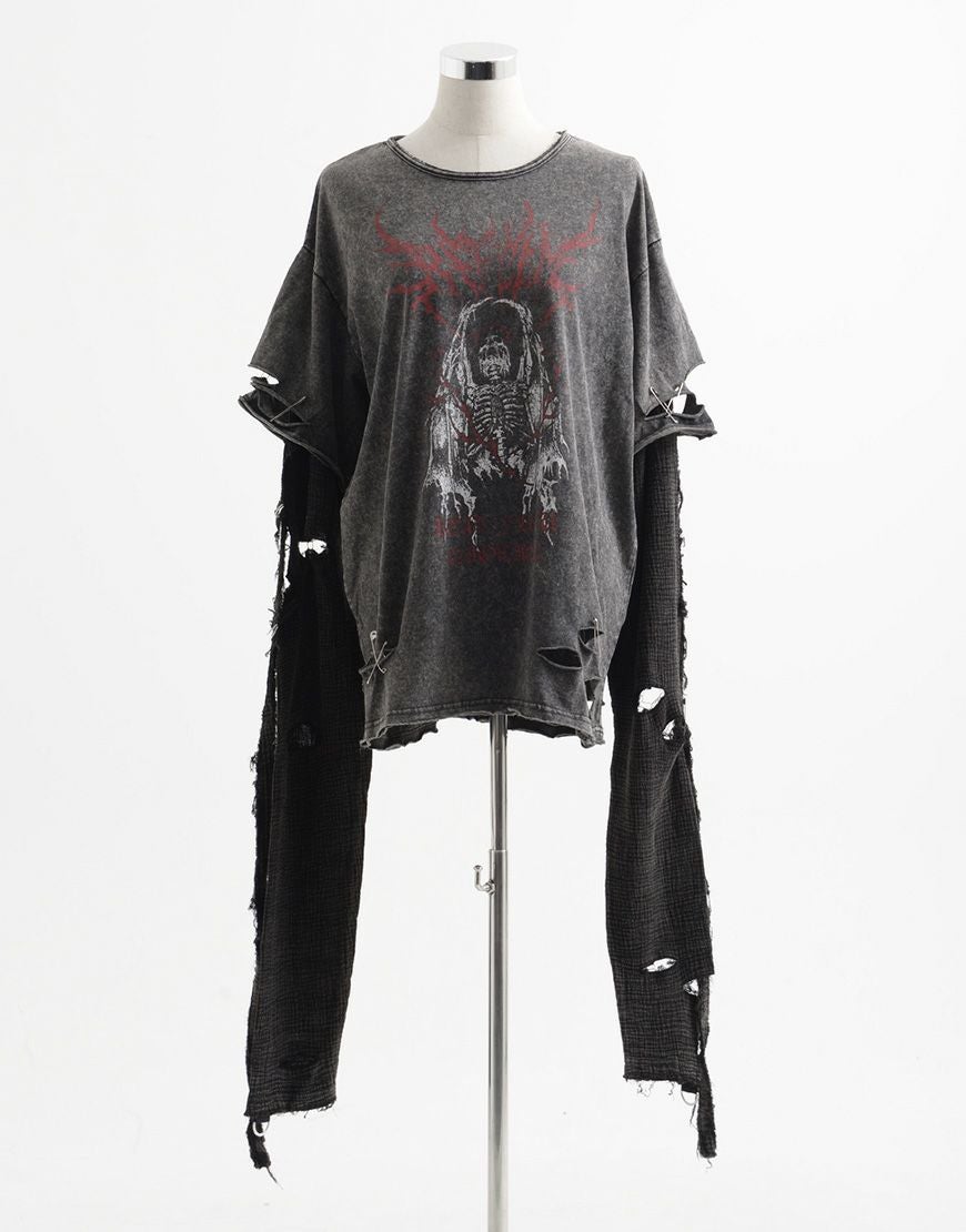 REFLEM【レフレム】フェイクレイヤードロングスリーブロンT/全2色