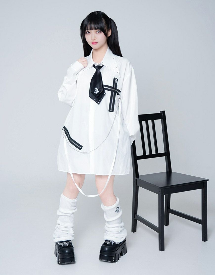 TRAVAS TOKYO トラヴァストーキョー　クマ柄ネクタイ付きシャツ TRAVAS TOKYO（トラバス トウキョウ）の「『TRAVAS TOKYO/トラバス