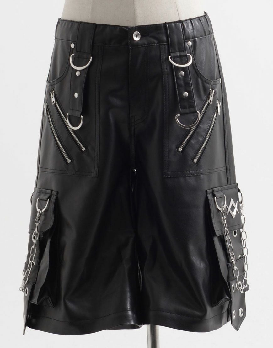 REFLEM【レフレム】2WAYワイドボンテージPUレザーパンツ/全1色