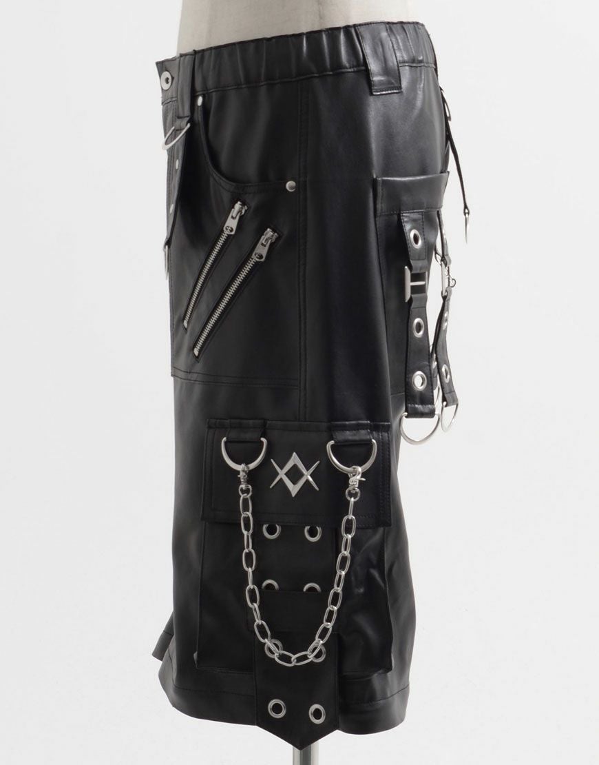 REFLEM【レフレム】2WAYワイドボンテージPUレザーパンツ/全1色