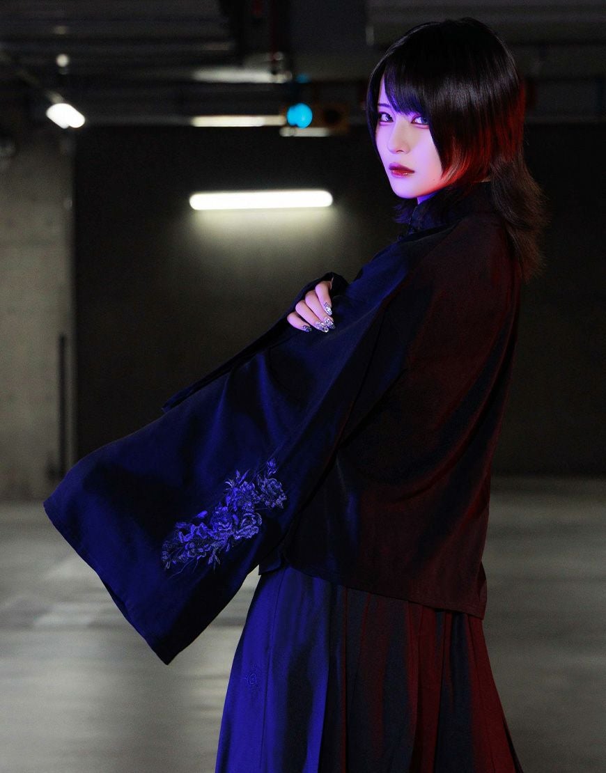 AdaNous【アダナス】咲き誇る チャイナ風ブラウス/全2色