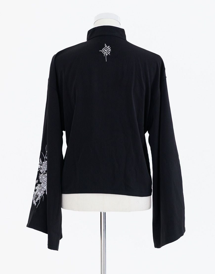 AdaNous【アダナス】咲き誇る チャイナ風ブラウス/全2色