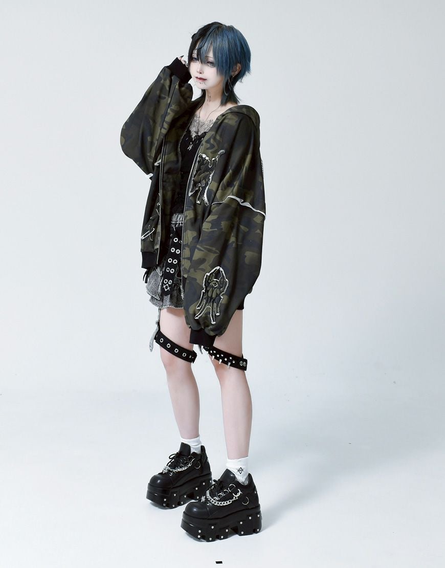 REFLEM【レフレム】猫耳ジップアップパーカー/全3色