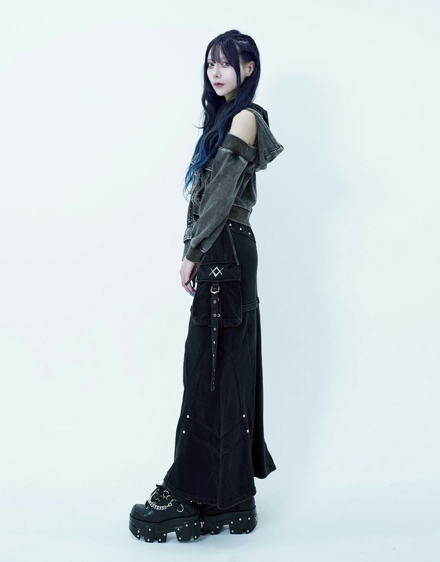現行品 25AW REFLEM レフレム 2wayカーゴロングスカート REFLEM【レフレム】2WAYカーゴロングスカート/全2色