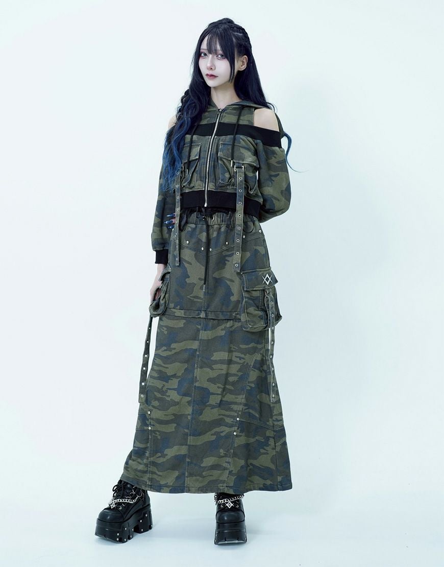 現行品 25AW REFLEM レフレム 2wayカーゴロングスカート REFLEM【レフレム】2WAYカーゴロングスカート/全2色