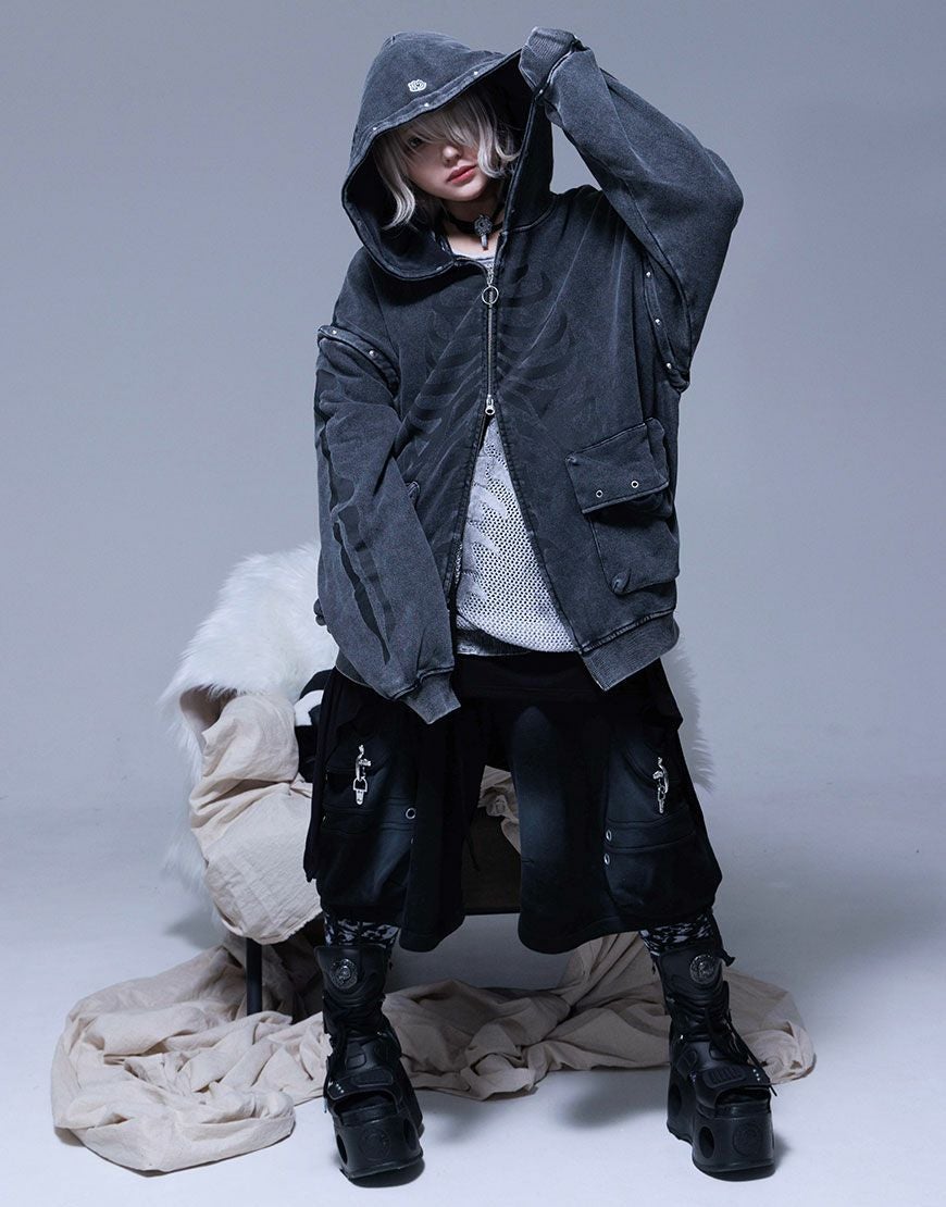 Gamchu【ガムチュ】Sloppy脱臼ギミックパーカー/全2色