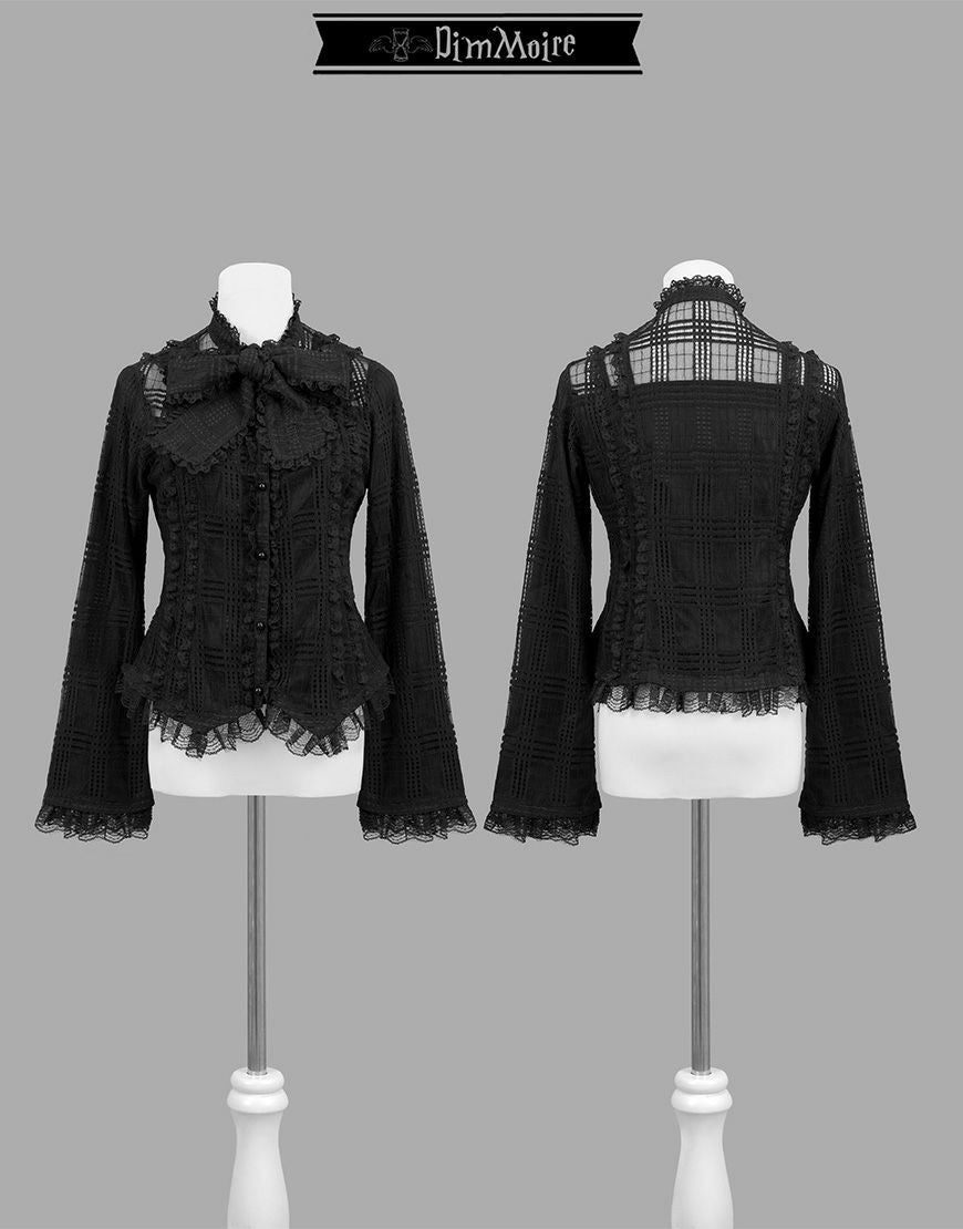 【❄️】おすましレース襟トップス/Black dimmoire DimMoire【ディムモアール】おすましレース襟トップス/Black