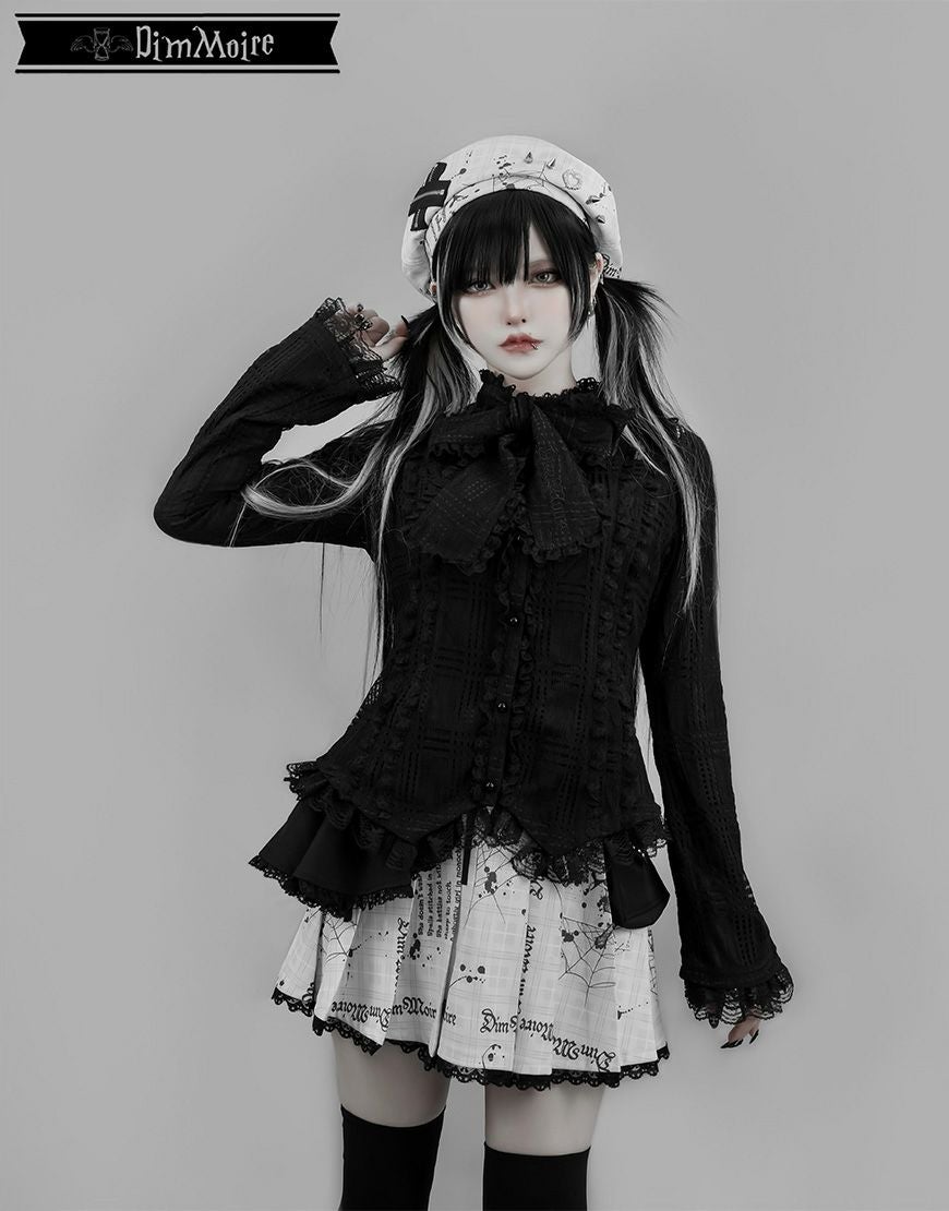 DimMoire【ディムモアール】荊棘リボンタイブラウス/Black