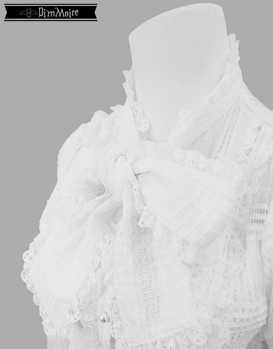 DimMoire【ディムモアール】荊棘リボンタイブラウス/White