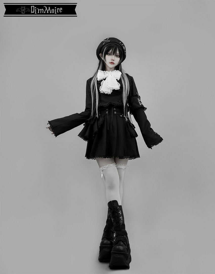 DimMoire【ディムモアール】魅了のロゴリベットベレー帽/Black