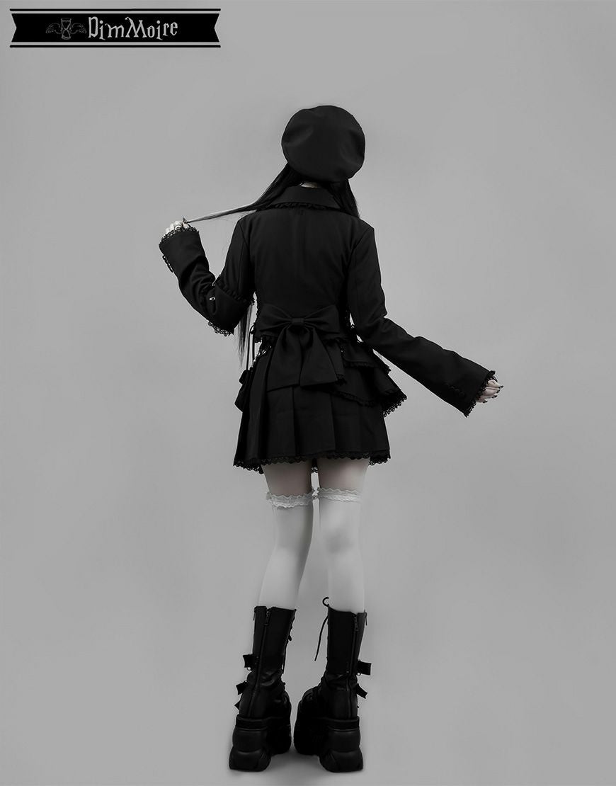 DimMoire【ディムモアール】魅了のロゴリベットベレー帽/Black