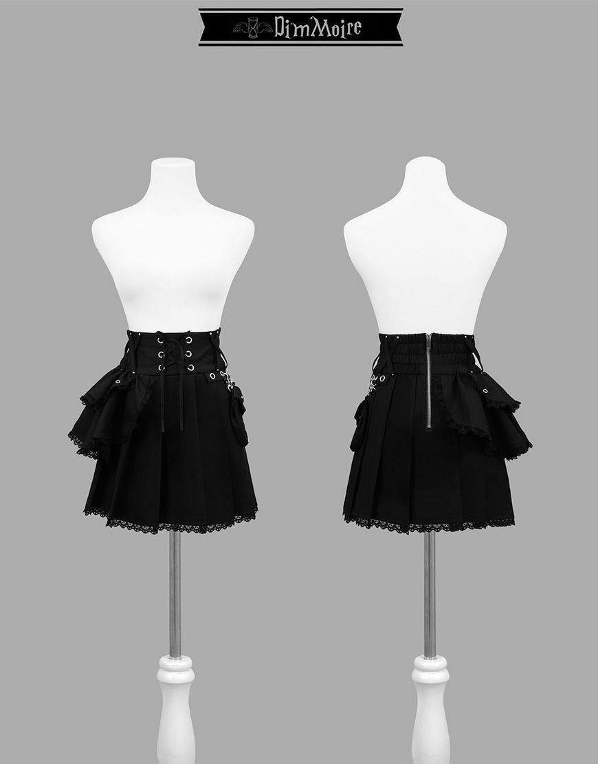 dimmoire 夢纏うサスペンダースカート Black DimMoire【ディムモアール】夢纏うサスペンダースカート/Black