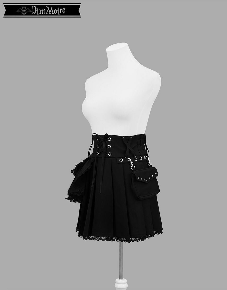 DimMoire【ディムモアール】魅了のアシメミニスカート/Black