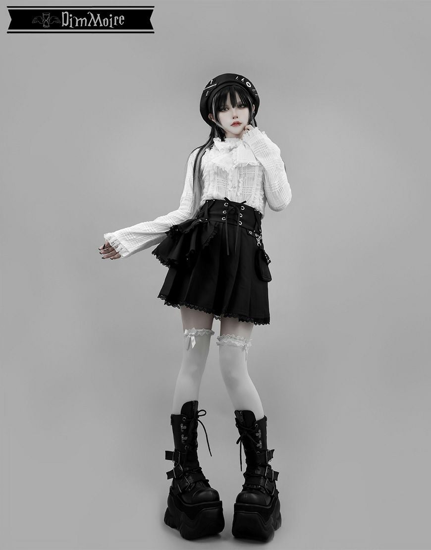 DimMoire【ディムモアール】魅了のアシメミニスカート/Black