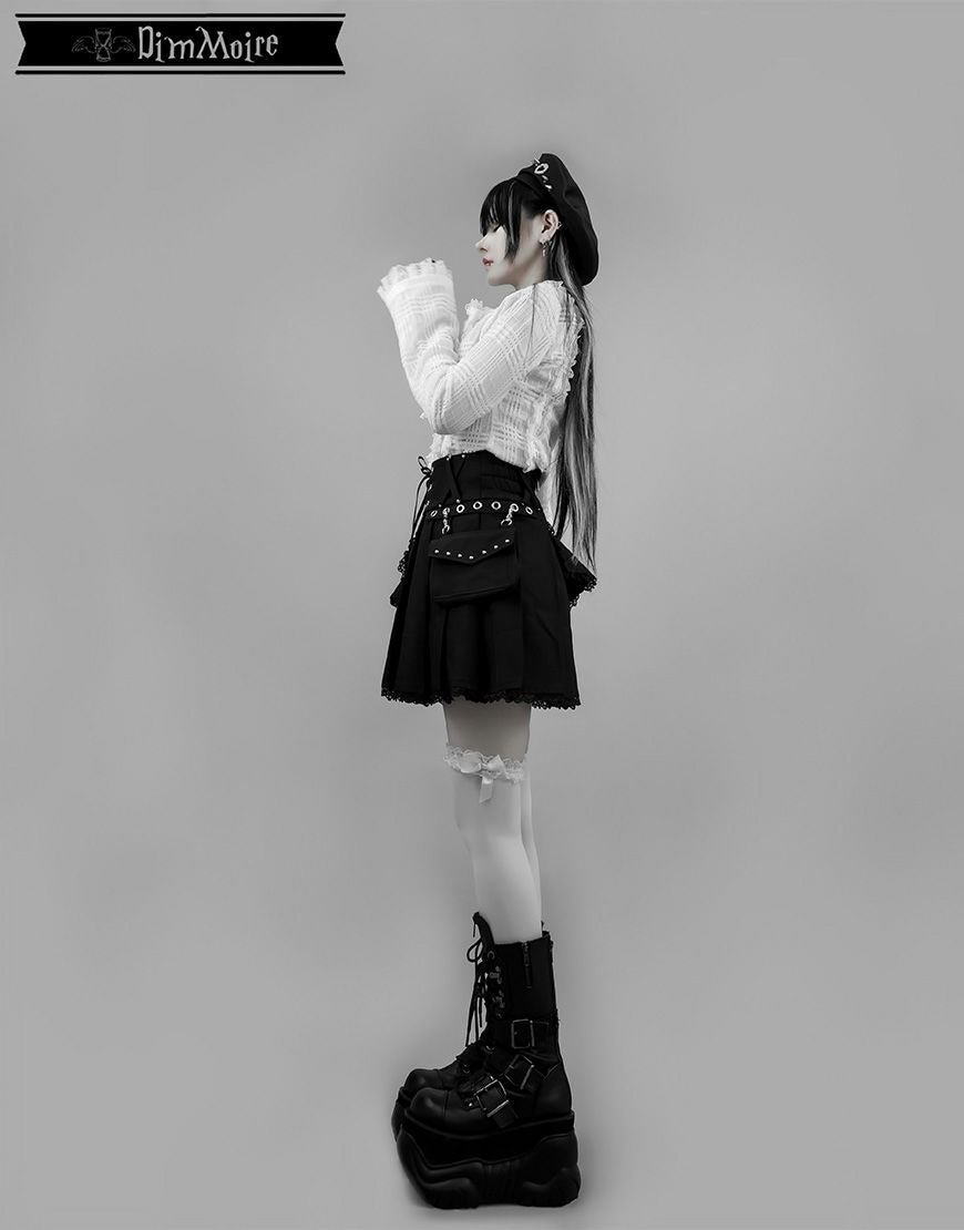 DimMoire【ディムモアール】魅了のアシメミニスカート/Black