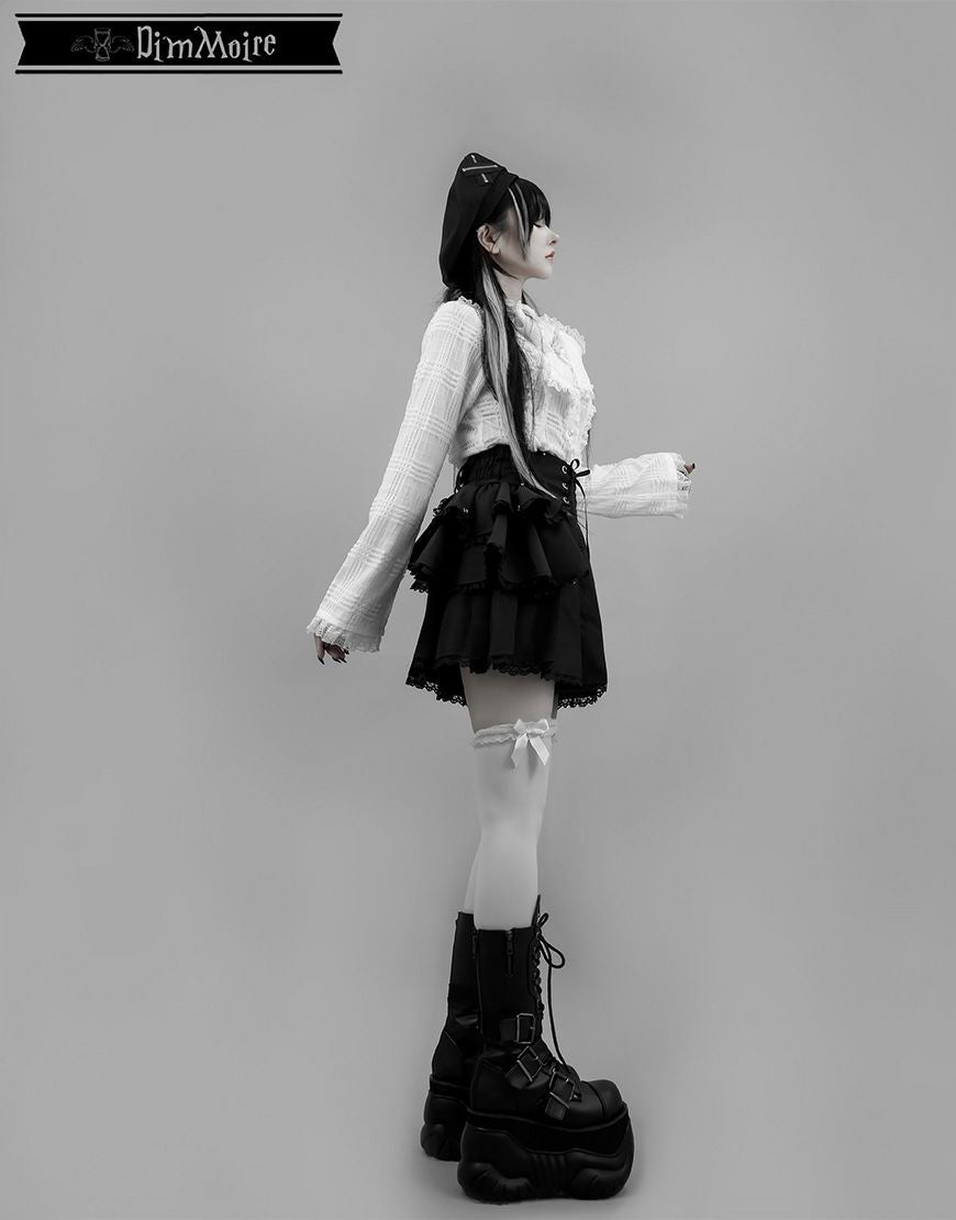 DimMoire【ディムモアール】魅了のアシメミニスカート/Black