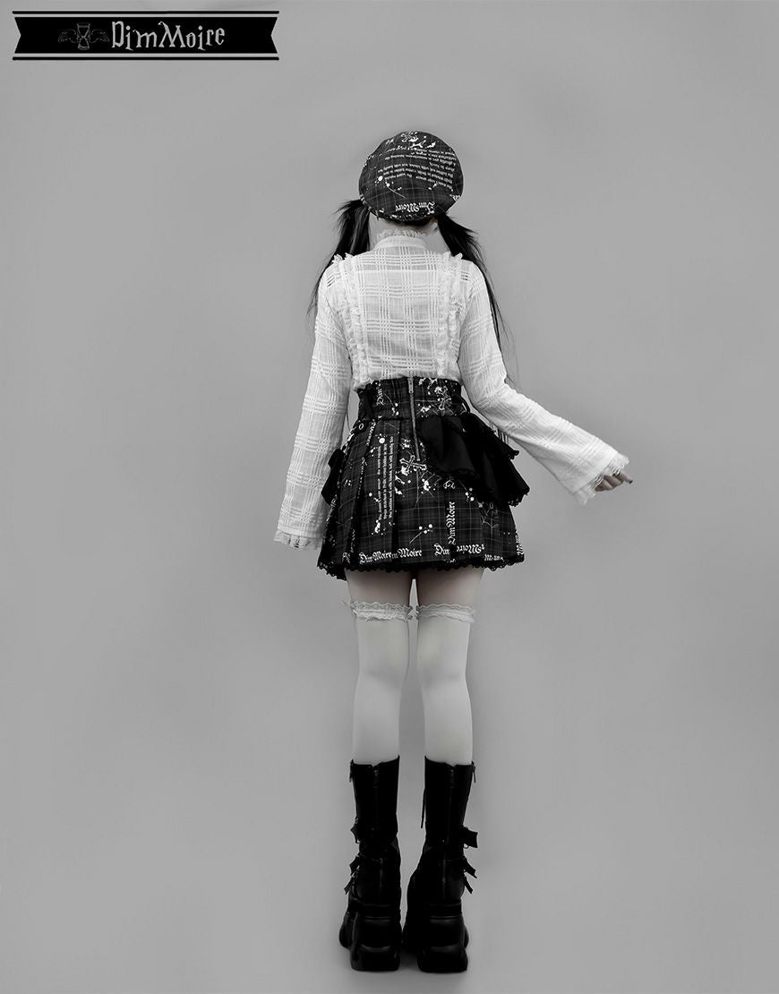 DimMoire【ディムモアール】魅了のアシメミニスカート/Blackチェック