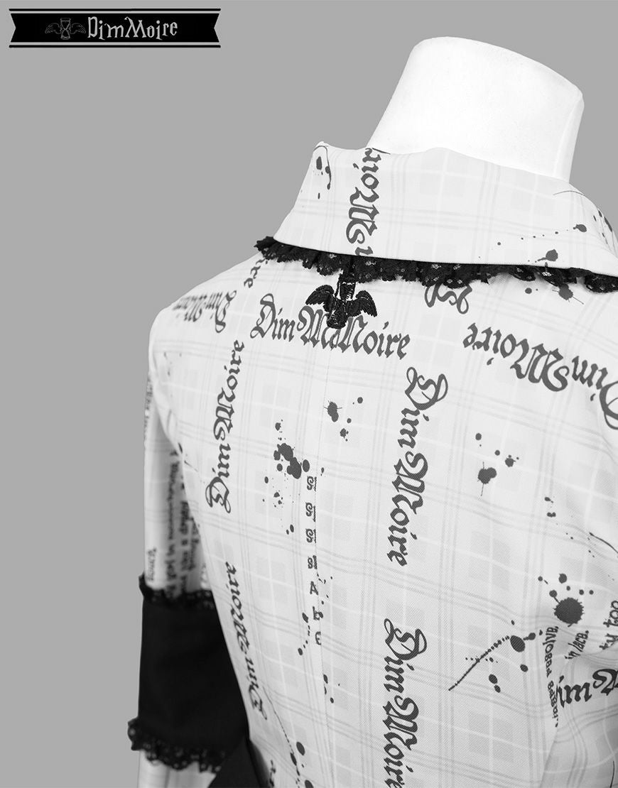 DimMoire【ディムモアール】魅了のバックリボンジャケット/Whiteチェック