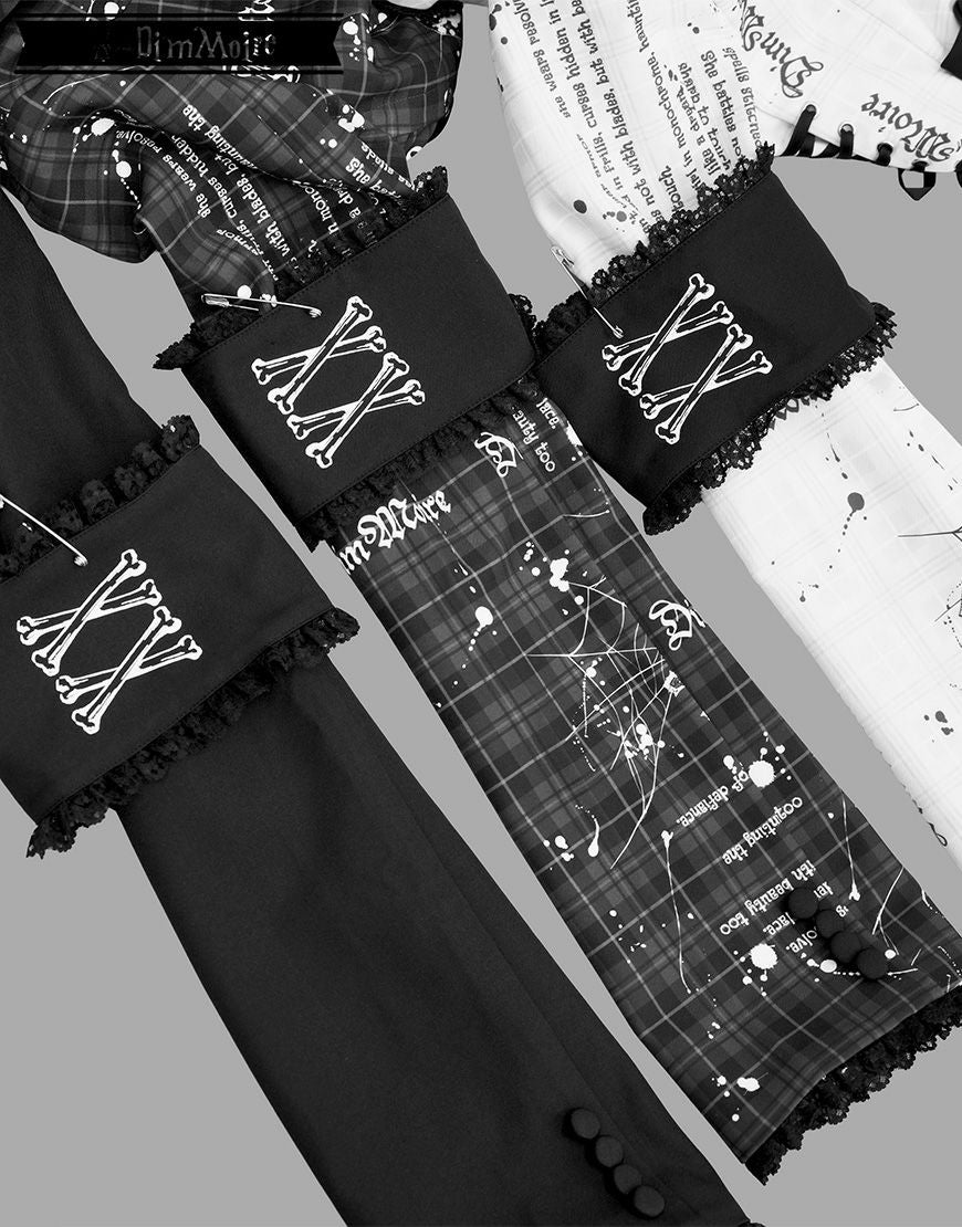 DimMoire【ディムモアール】魅了のバックリボンジャケット/Whiteチェック