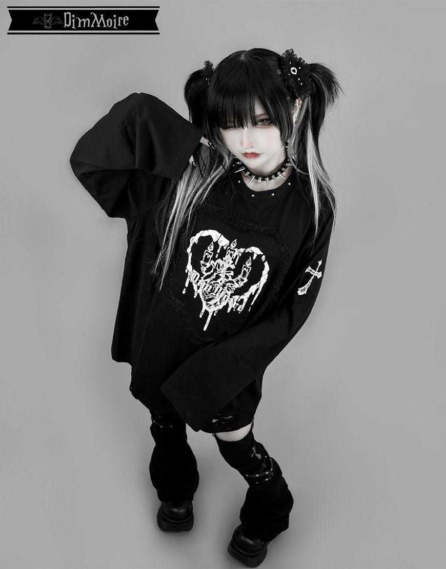DimMoire ディムモアール Bloody Altar ロンT DimMoire【ディムモアール】Bloody Altar ロンT/Black