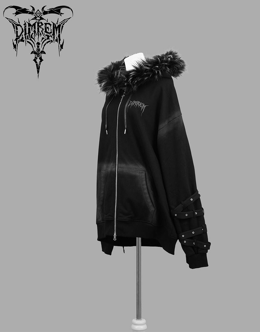 DIMREM【ディムレム】超ハトメファーフードパーカー