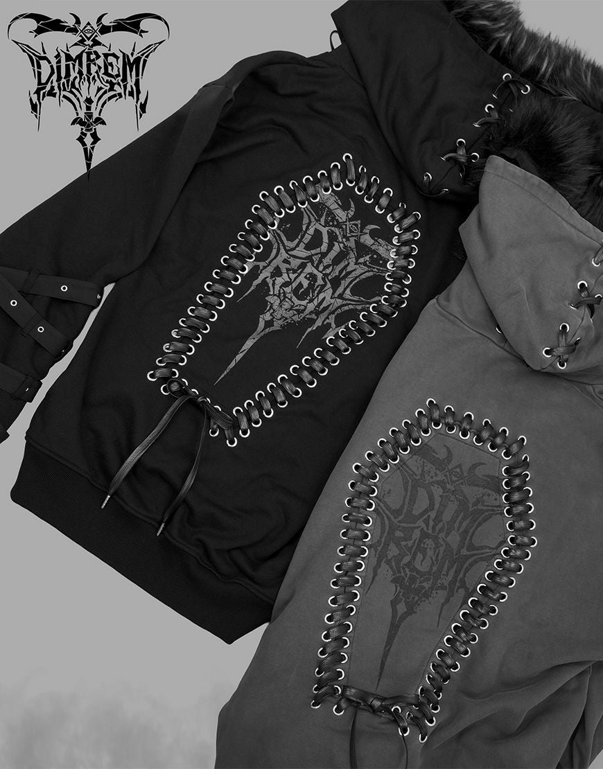 DIMREM【ディムレム】超ハトメファーフードパーカー