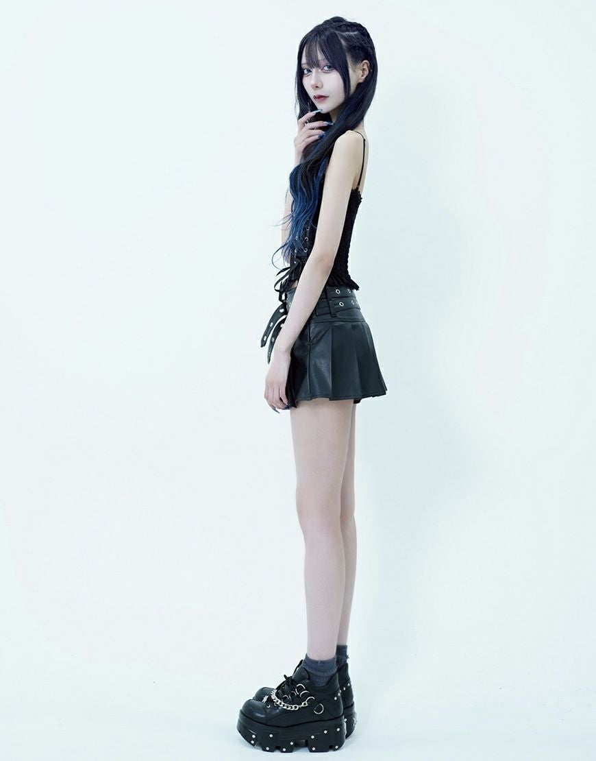 REFLEM【レフレム】レースアップコルセットキャミソール/全2色