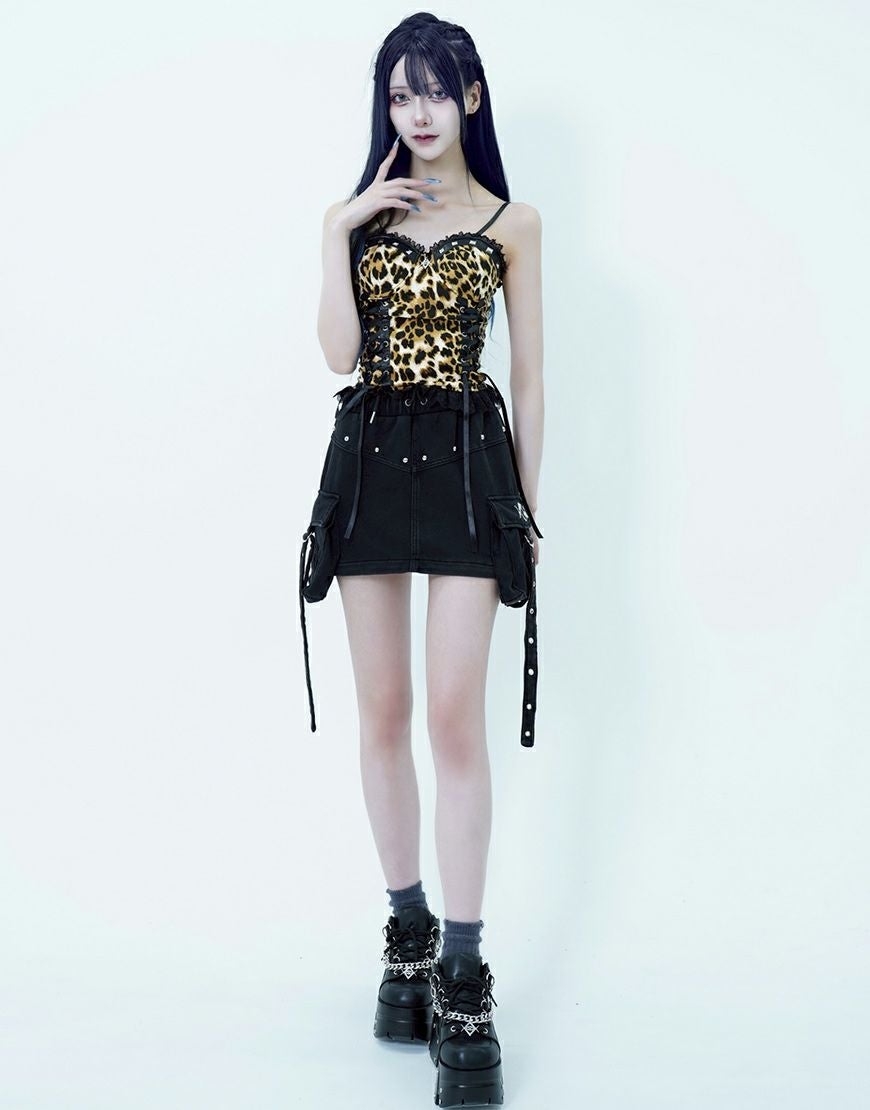 REFLEM【レフレム】レースアップコルセットキャミソール/全2色