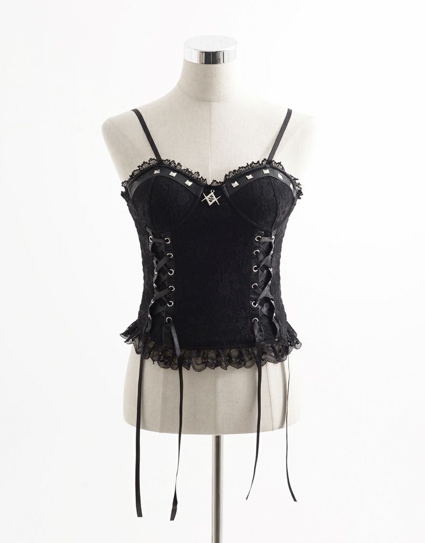 REFLEM【レフレム】レースアップコルセットキャミソール/全2色