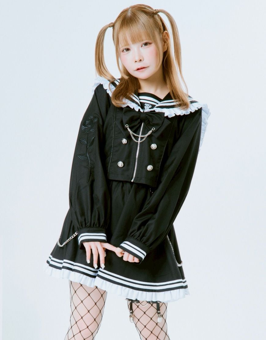 TRAVAS TOKYO【トラバストーキョー】セーラーフリルセットアップ/全3色