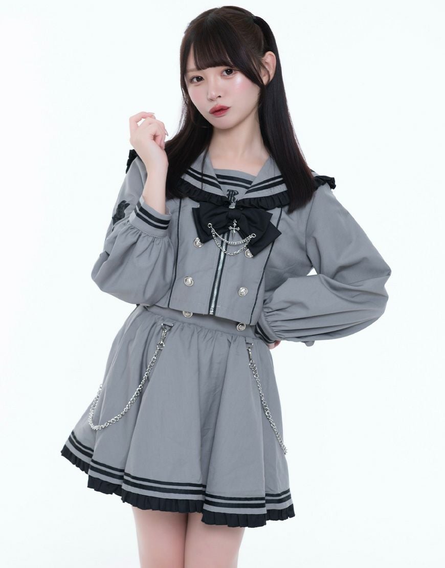 TRAVAS TOKYO【トラバストーキョー】セーラーフリルセットアップ/全3色