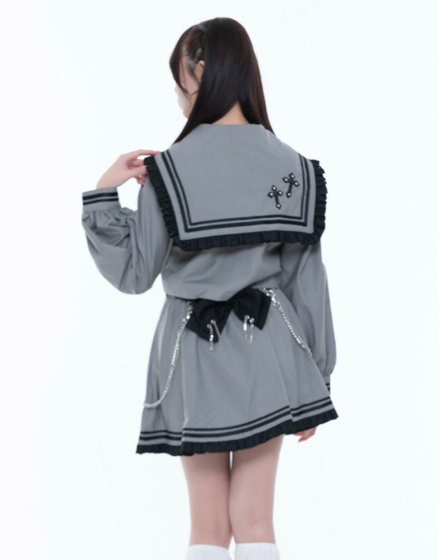 TRAVAS TOKYO【トラバストーキョー】セーラーフリルセットアップ/全3色