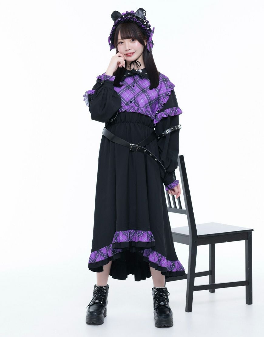 TRAVAS TOKYO【トラバストーキョー】チェックフリルラウンドカラー