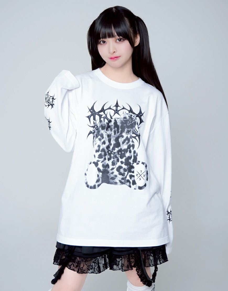 TRAVAS トラバストーキョーロングTシャツ TRAVAS TOKYO【トラバストーキョー】クマプリントロンT/全4色