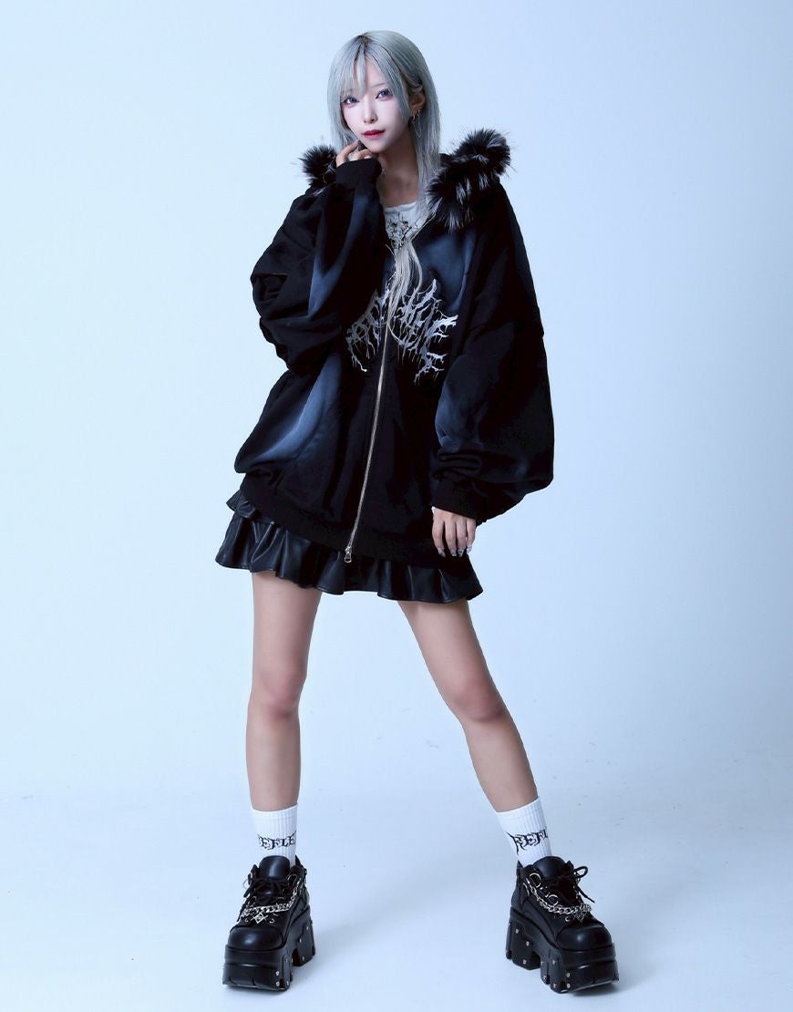 REFLEM【レフレム】ファー付き加工ZIPPK/全2色