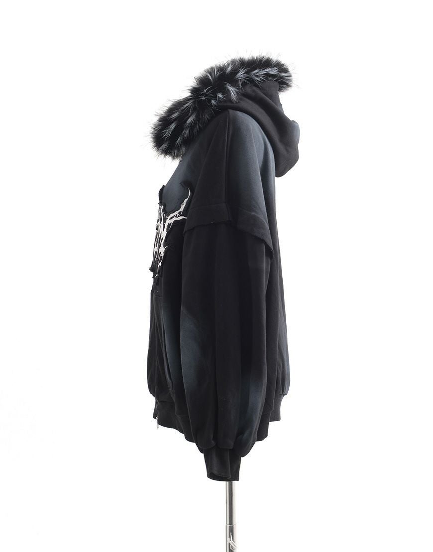 REFLEM【レフレム】ファー付き加工ZIPPK/全2色