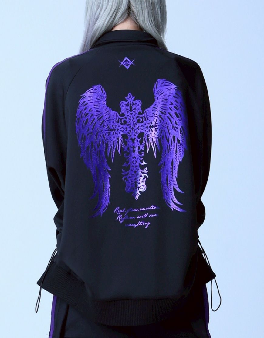 REFLEM【レフレム】箔プリントシャーリングトラックジャケット全3色