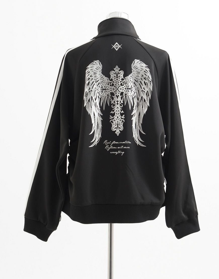 REFLEM【レフレム】箔プリントシャーリングトラックジャケット全3色