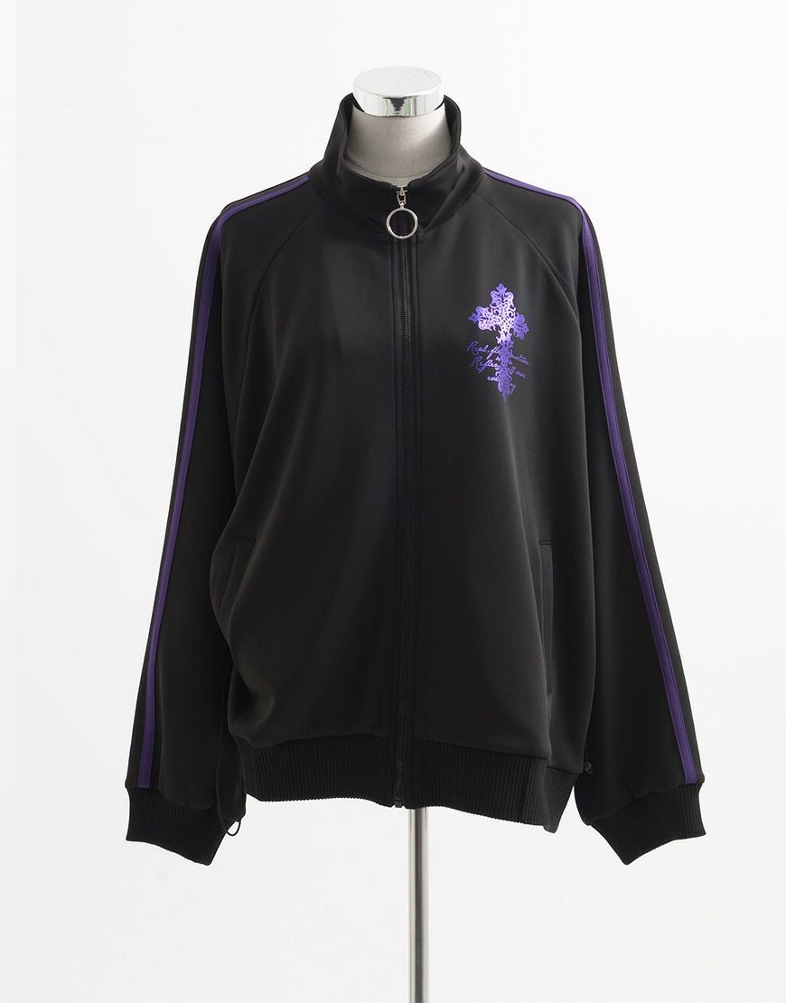 REFLEM レフレム バックプリント ジャージ トラックジャケット REFLEM【レフレム】箔プリントシャーリングトラックジャケット全3色