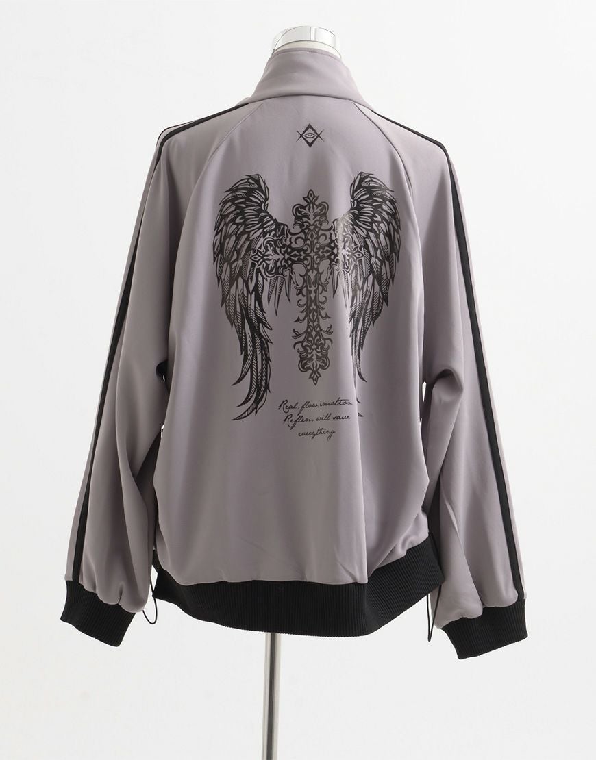 REFLEM【レフレム】箔プリントシャーリングトラックジャケット全3色