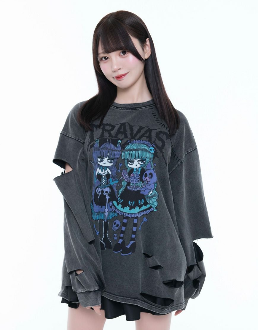 TRAVAS TOKYO【トラバストーキョー】しうコラボイラストロンT/全2色