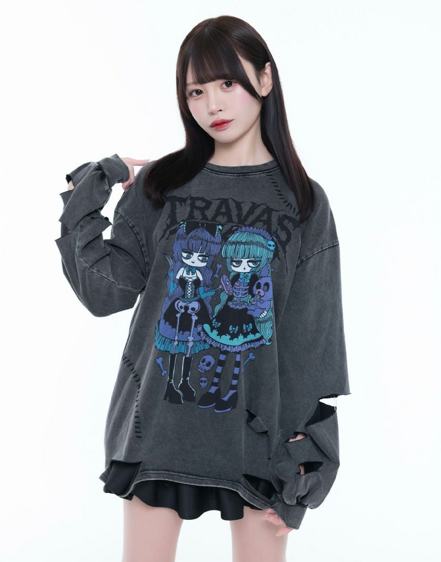 TRAVAS TOKYO【トラバストーキョー】しうコラボイラストロンT/全2色