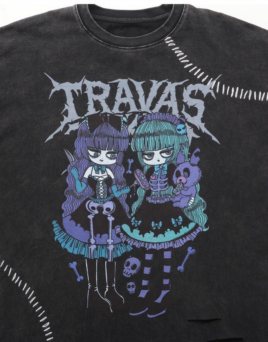 TRAVAS TOKYO【トラバストーキョー】しうコラボイラストロンT/全2色