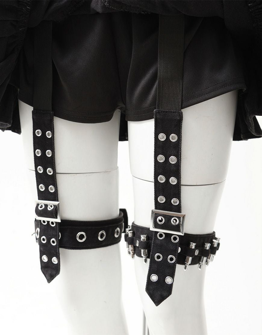 REFLEM【レフレム】ベルト付きカーゴデニムフリルスカート/全2色