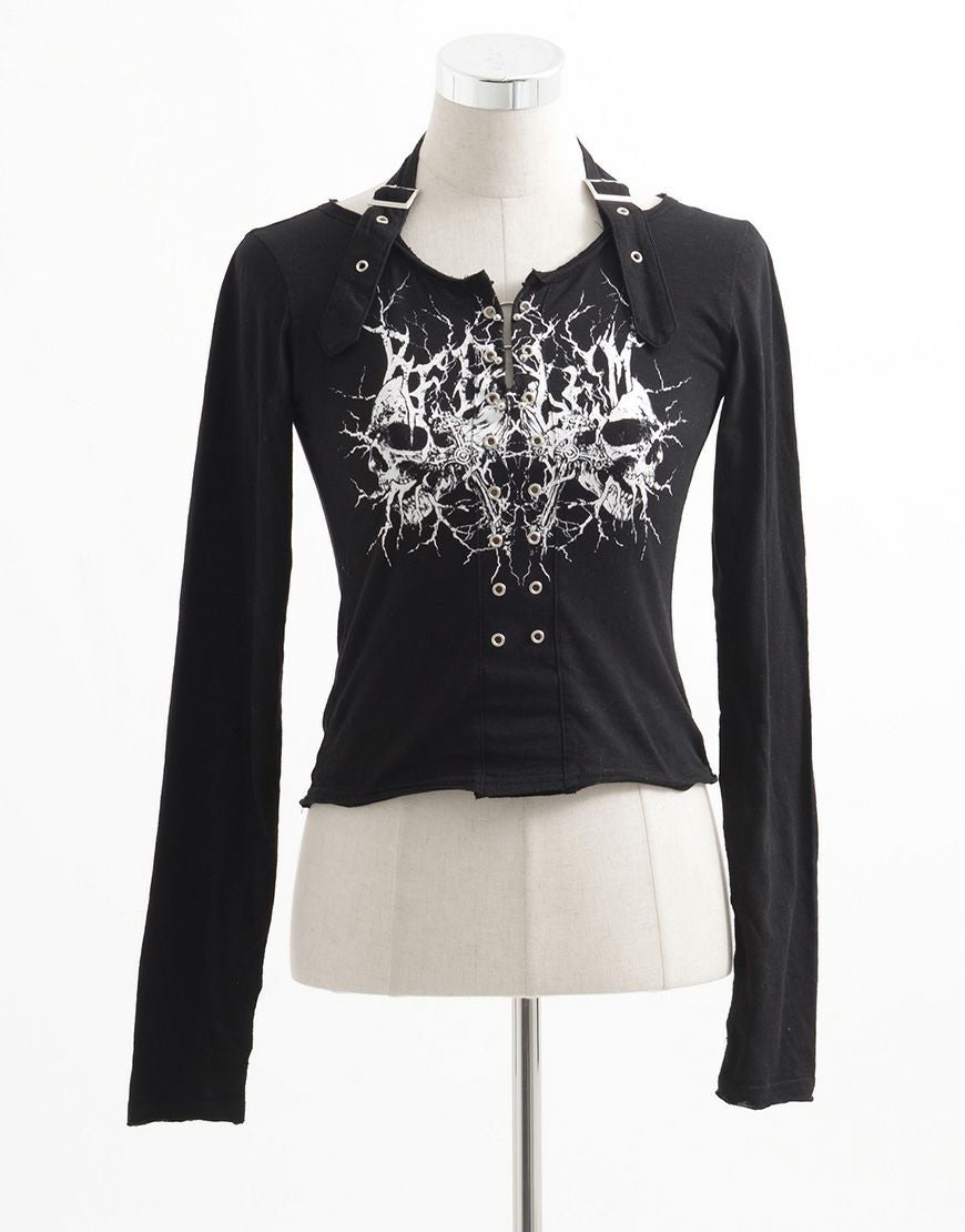 REFLEM【レフレム】ホルターネック長袖カットソー/全2色